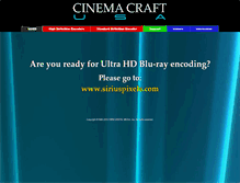 Tablet Screenshot of cinemacraftusa.com